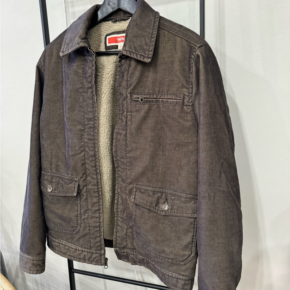 Mossimo brown corduroy Sherpa lined jacket size S - Picture 8 of 8